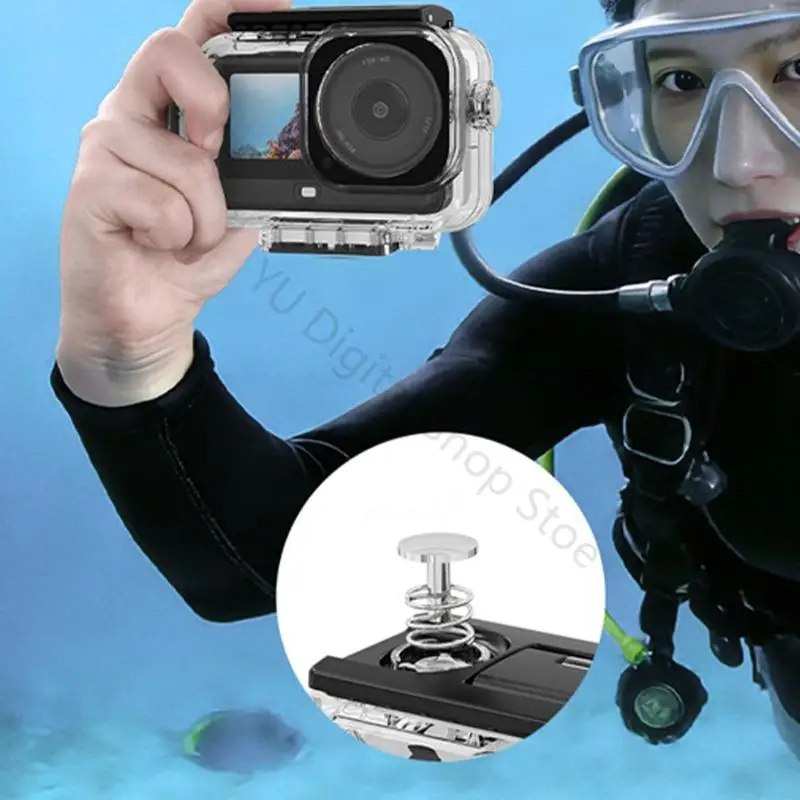 96BA Wasserdichtes Gehäuse Tauchgehäuse für Action 6 Kamera 60 m Unterwassereinsatz mit Schnellverschluss und hochklarer – Detail 4