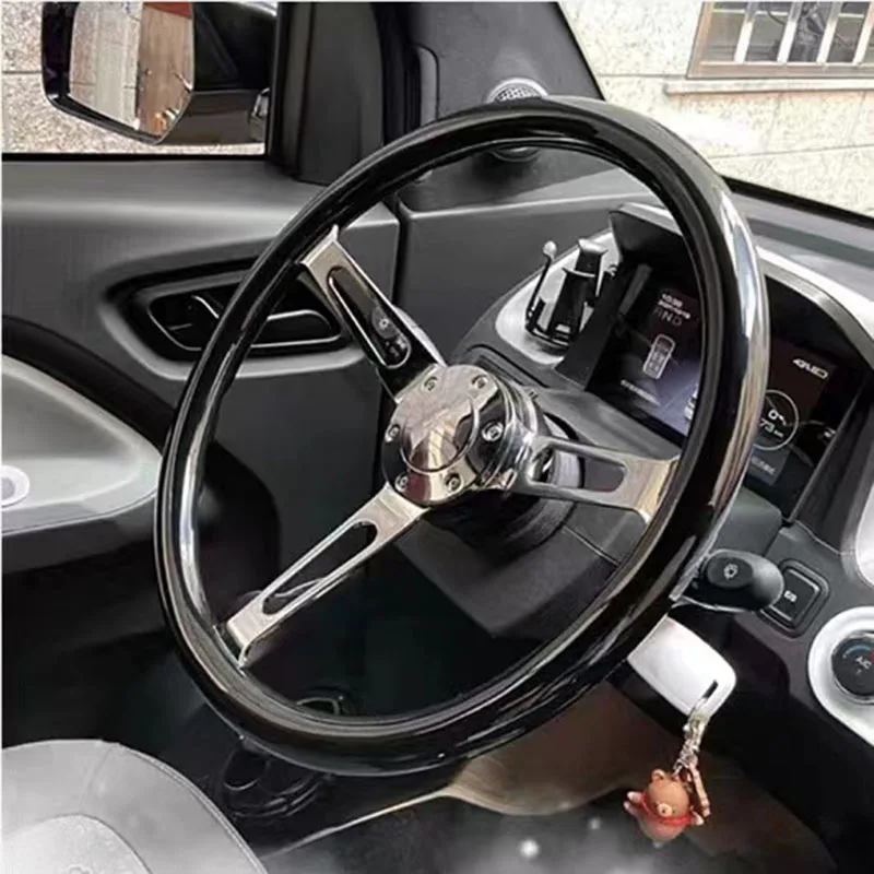 Racing Universal 380mm/15in Classic Steering Wheel Imitation Wood Materia Sport Wooden Steering Wheel