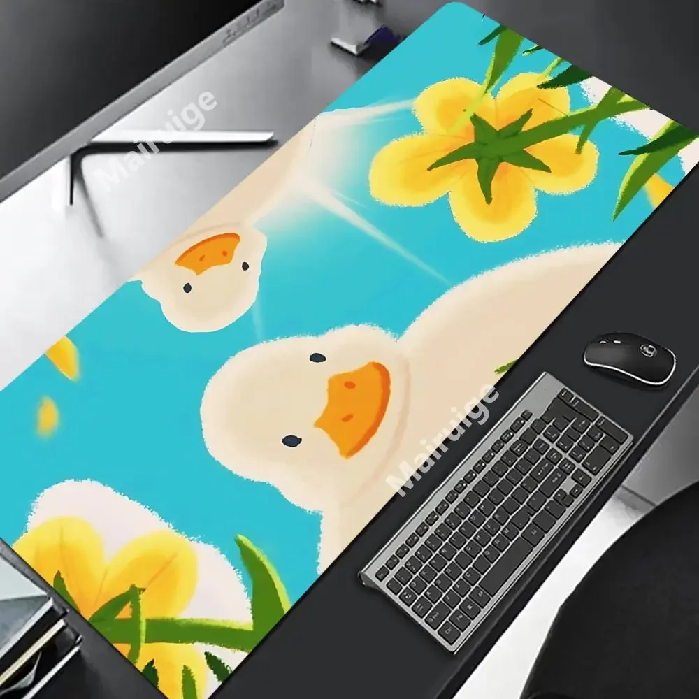 Yellow Cute Duck Mouse Pads Gaming Mousepad Kawaii Gamer Mouse Mat Keyboard Mats Desk Pad Mousepads Multiple sizes For Computer