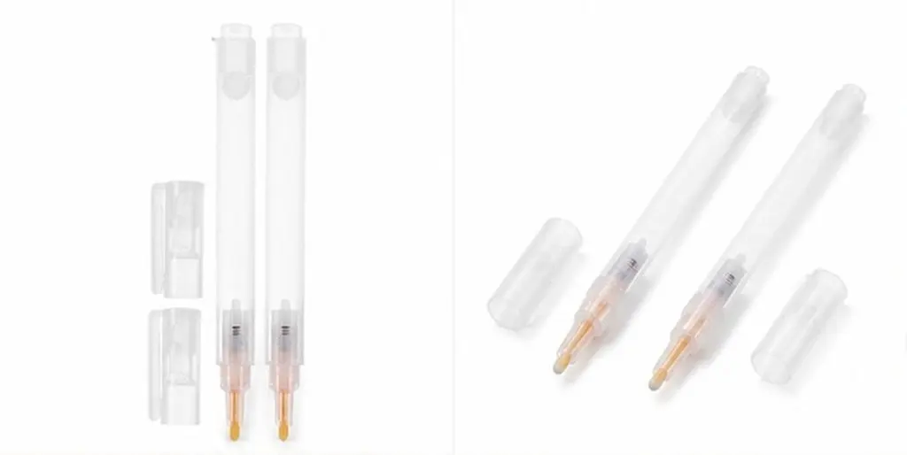 10Pcs Clear Empty Marker Tubes Refillable Paint Pen Plastic Blank Marker Body for Wood Paper Drawing DIY Ink