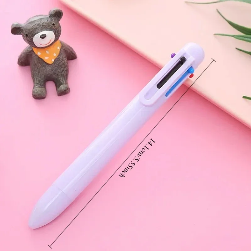 20pcs 6-Colors Ballpoint Pens Macaron Colored Student Pen Creative Stationery Multi-color Pen Girlheart Colored Hand Account Pen