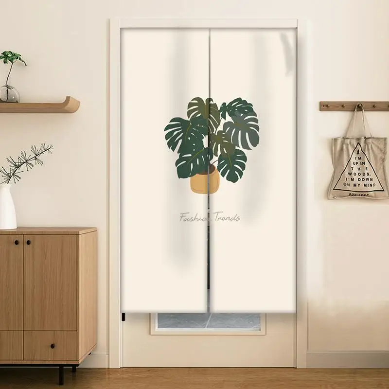 

Современная корейская штора без сверления для дверей, из хлопка и льна, для дома, спальни, ванной комнаты, разделительная штора.