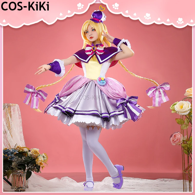 

COS-KiKi Anime Wonderful Precure! Cure Friendy Elegant Sweet Lovely Dress Cosplay Costume Halloween Party Role Play Outfit