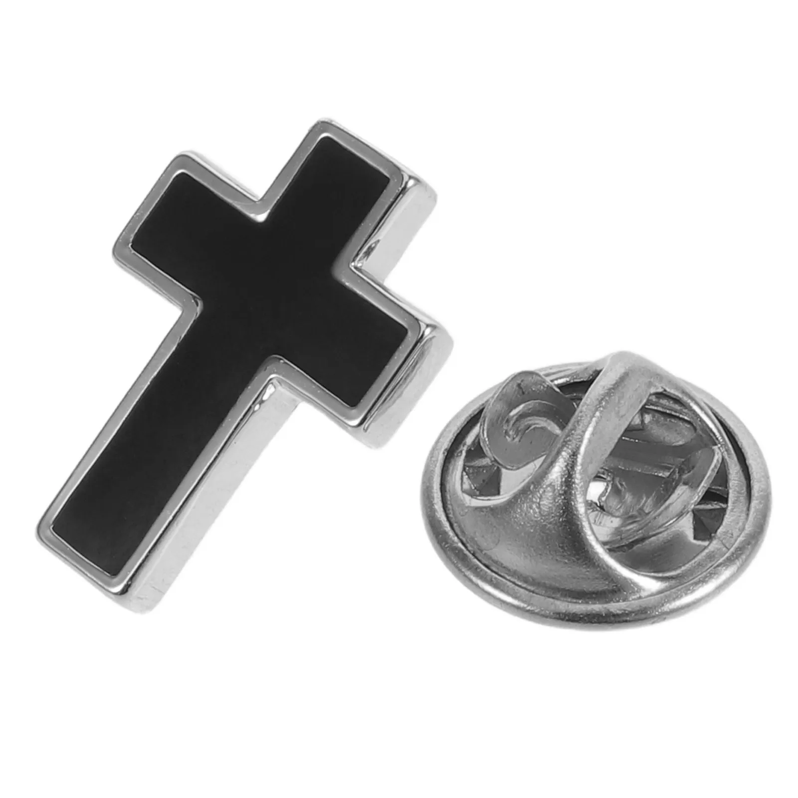 Copper Cross Brooch Pin Unisex Elegant Christian Lapel Pin for Suit Coat Scarf Communion Confirmation Baptism Gift