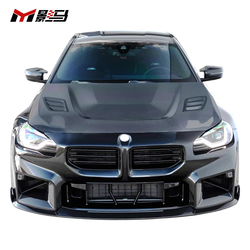 

Carbon Fiber Front Vented Hood Engine Bonnet For Bmw M2 G87 Gts Style Carbon Engine Hood