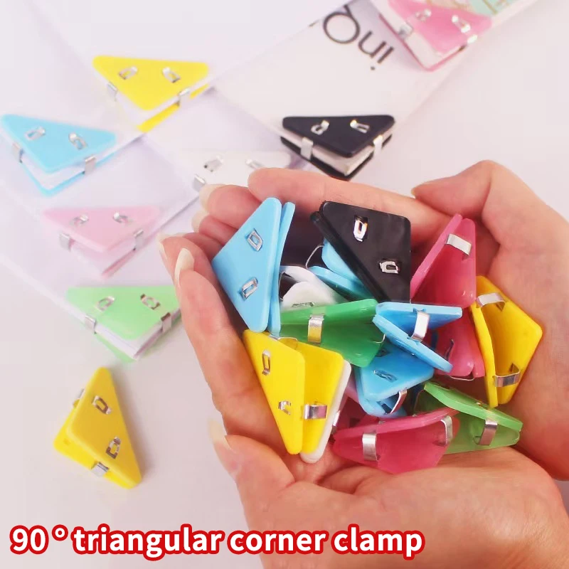 20 Buah Klip Segitiga Warna Klip Tagihan Klip Sudut Kertas Buku untuk Rak Penyimpanan Meja Alat Tulis Klip Organizer Desktop Kantor