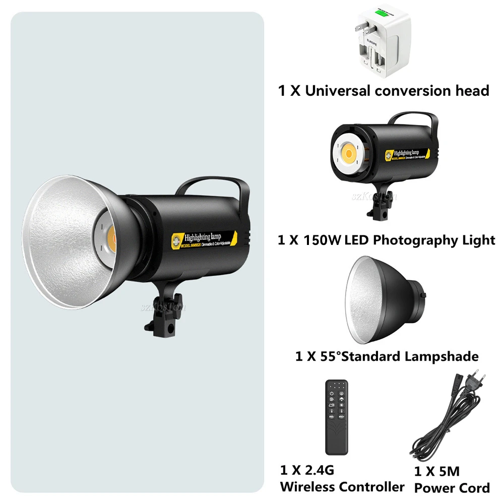 100W LED Füllen Licht Studio Video Licht 2700-6500K Dimmbare Bowens Berg Kontinuierliche Licht Fernbedienung Video aufnahme – Detail 11