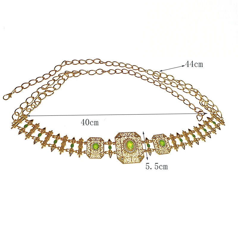 Dicai Bestselling New Moroccan Belt Jewelry Women's Robe Waist Chain Belt Crystal Bride Wedding Jewelry Gift Body Fashion