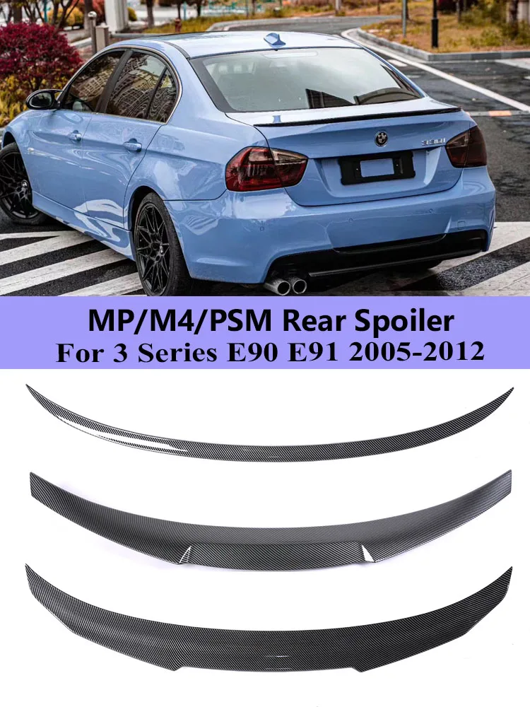 

Carbon Fiber PSM MP M3 M4 Style Wing Lip Rear Bumper Trunk Roof Spoiler For BMW 3 Series E90 2005-2012 325i 328i 335i 330i
