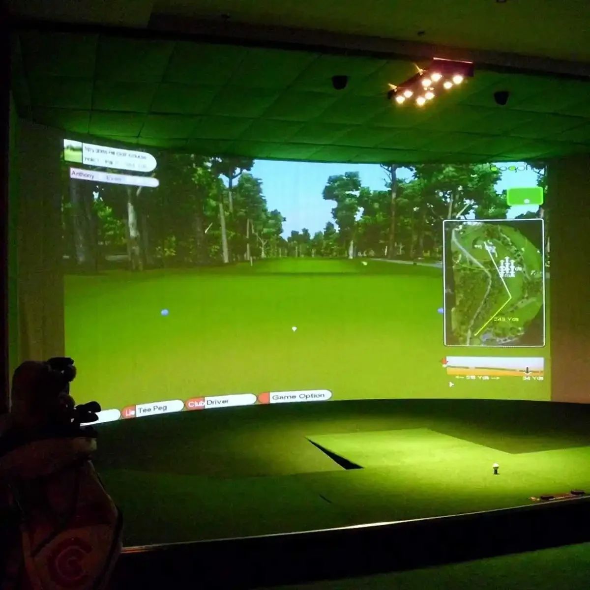 Display Screen Indoor Training Golf Ball Simulator Impact Projection Screen White Cloth Material For Golf Exercise Golf Target