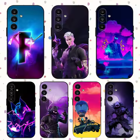R-Royales F-Fortnites Phone Case For Samsung S24,S21,S22,S23,S30,Ultra,S20,Plus,Fe,Lite,Note,10,9,5G Black Soft Cover