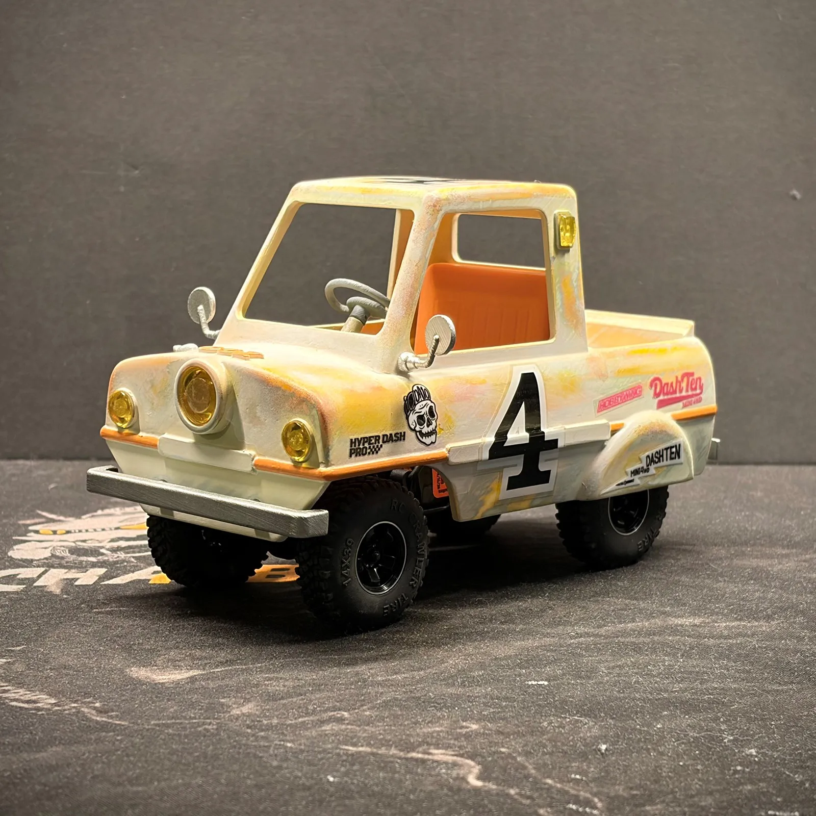 Retro Pickup Body Kit with Full Accessories Interior for Axial SCX30 Chassis Snap-On Mount GOZ Studio Custom Build Upgrade Parts