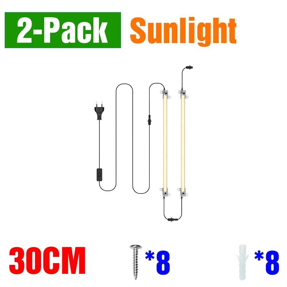 LED Plant Kweeklampen Volledige Spectrum Indoor Hydrocultuur Zaad Bloem Groenten Groei Doos Teelt Lamp EU plug 30/50 CM AC220V