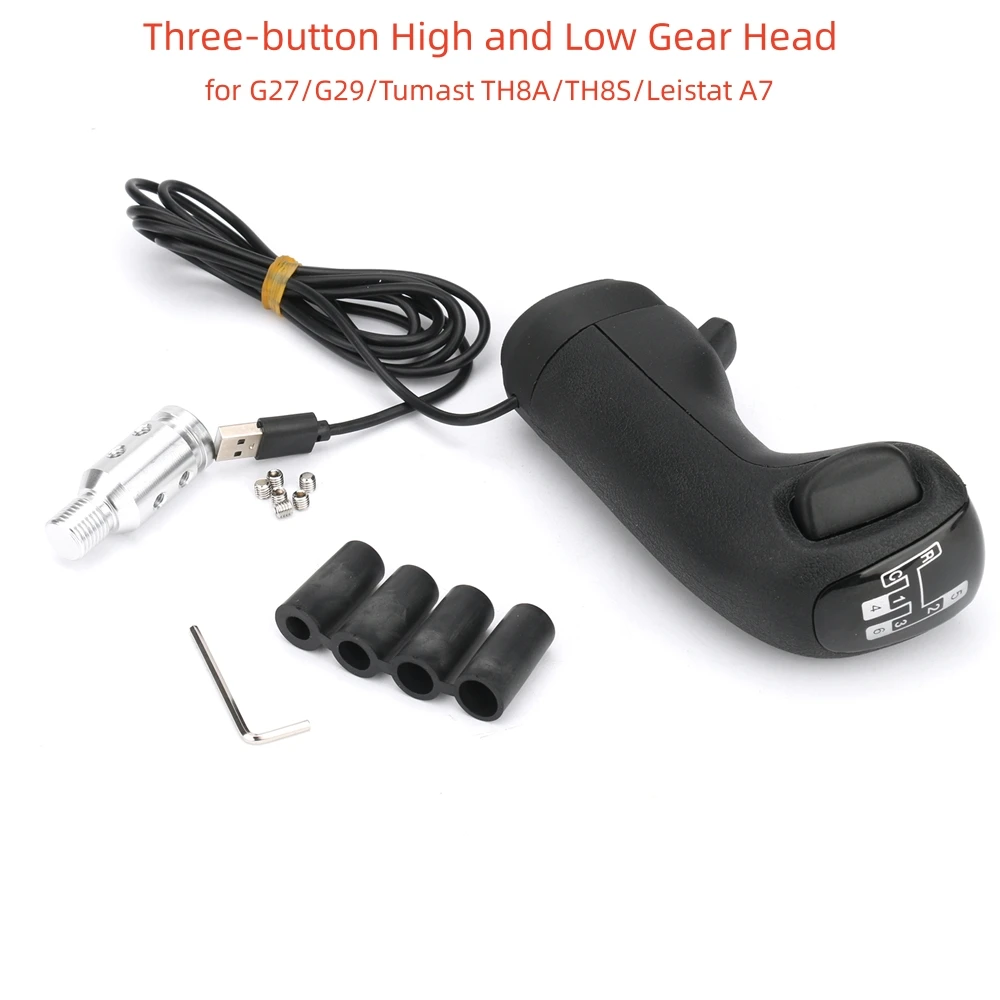 

​For G27/G29/Tumast TH8A/TH8S/Leistat A7 Gear Head Set Three-button High and Low Gear Head Replacement Accessories