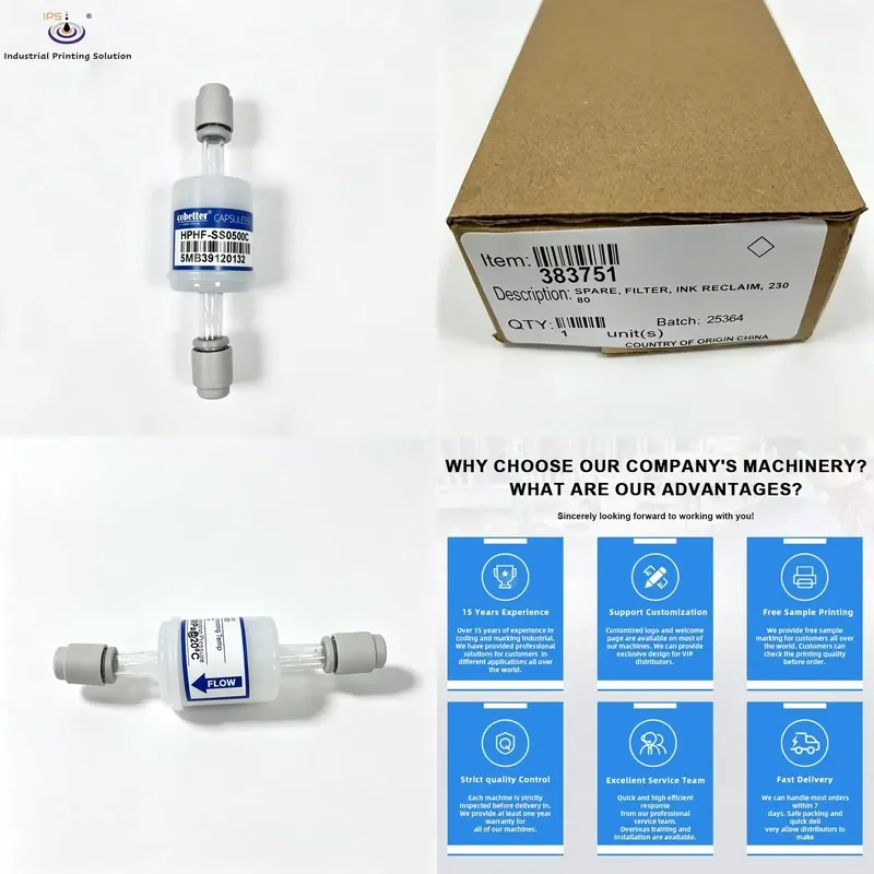 HCY 383751 Spare, Filter, Ink Reclaim, 2380 for 2380 Case Coder Large Character Marking (LCM) System