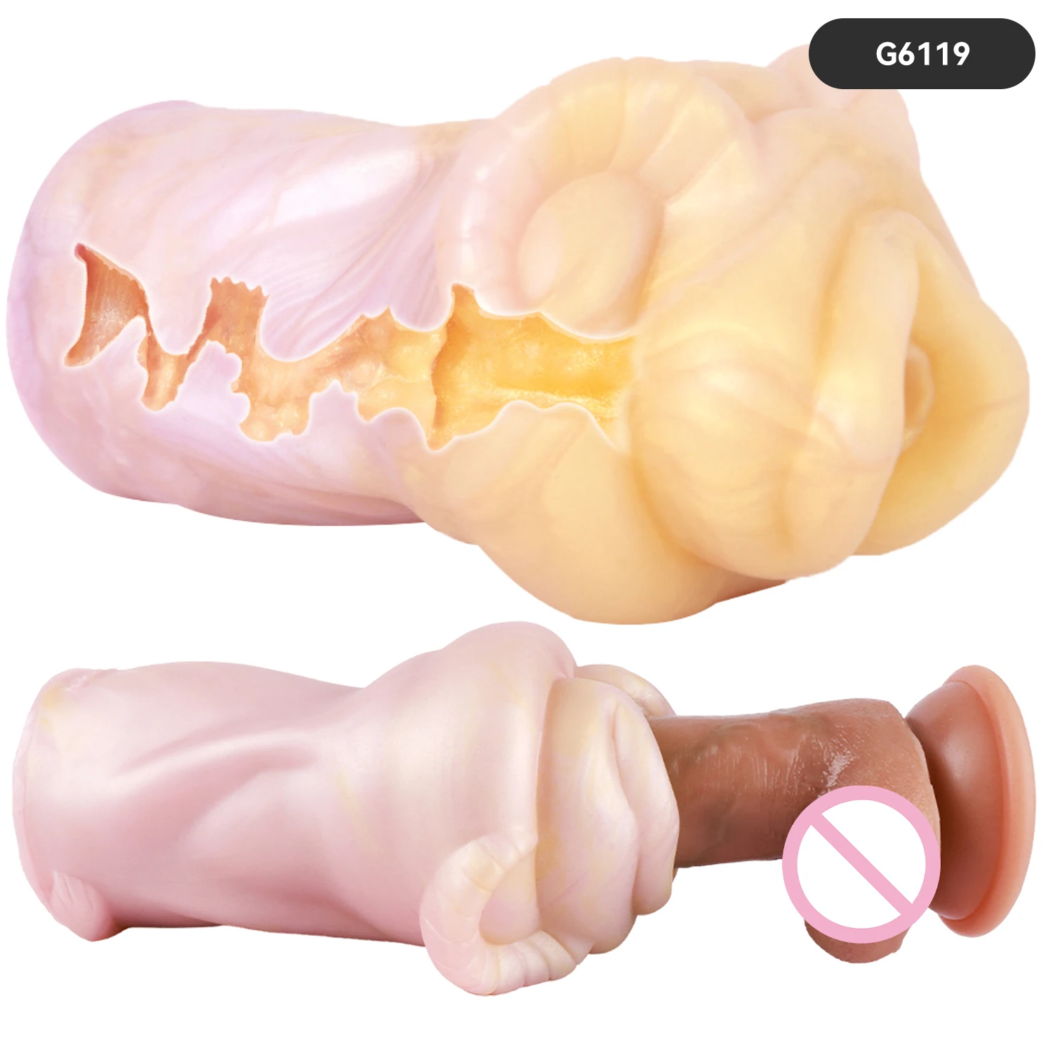 horned-goat-manual-monster-male-masturbation-cup-animal-stimulation-portable-pocket-pussy-bright-soft-silicone-male-masturbato