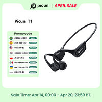 Picun T1 Bone Conduction Earphones Bluetooth Wireless Headset IPX7 Waterproof Sport Headphones 3D Sound Earhook Noise Cancelling
