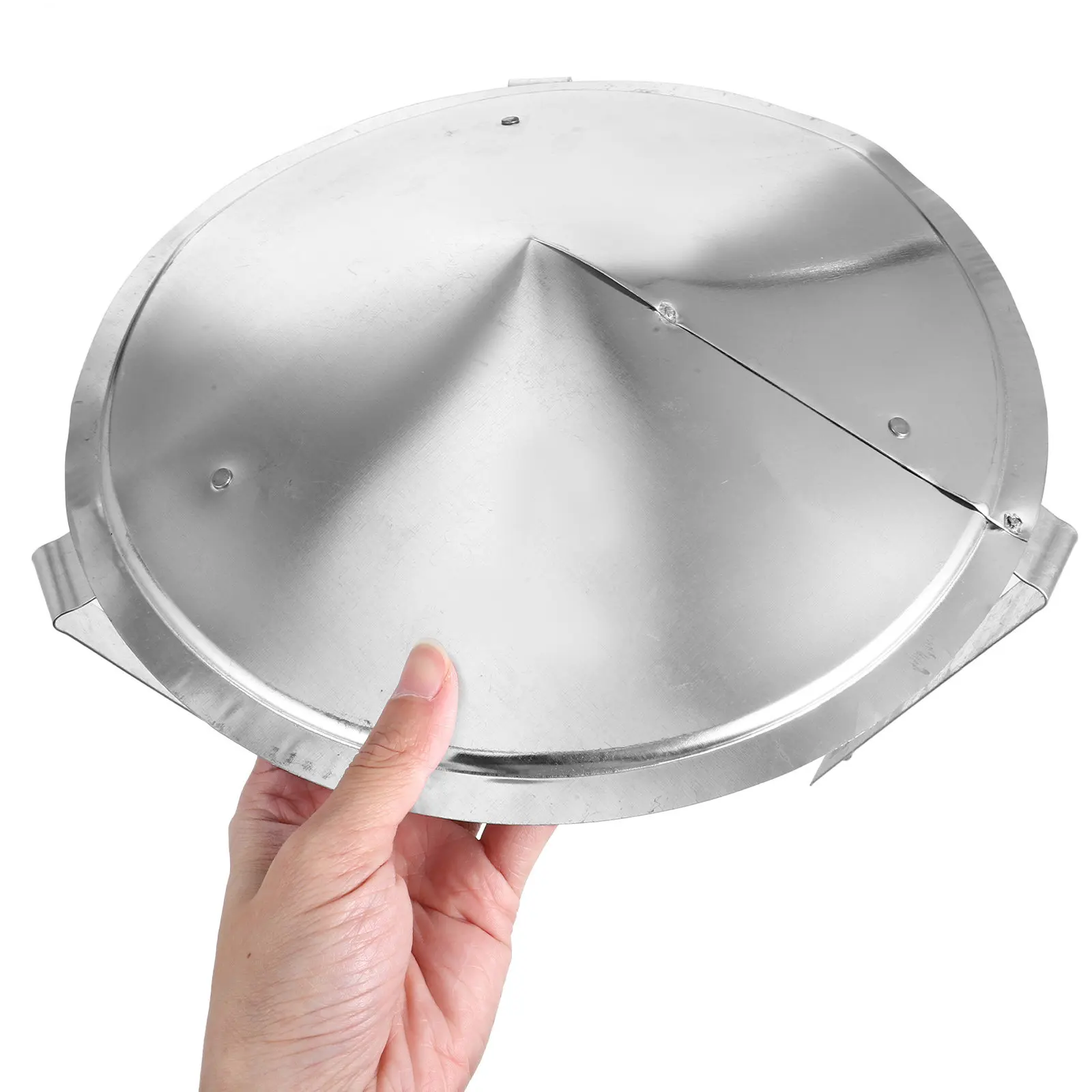 

2Pcs Round Roof Rain Cap Chimney Vent Hole Cover Outdoor Fireplace Exhaust Vent Cover Galvanized Flue Protector