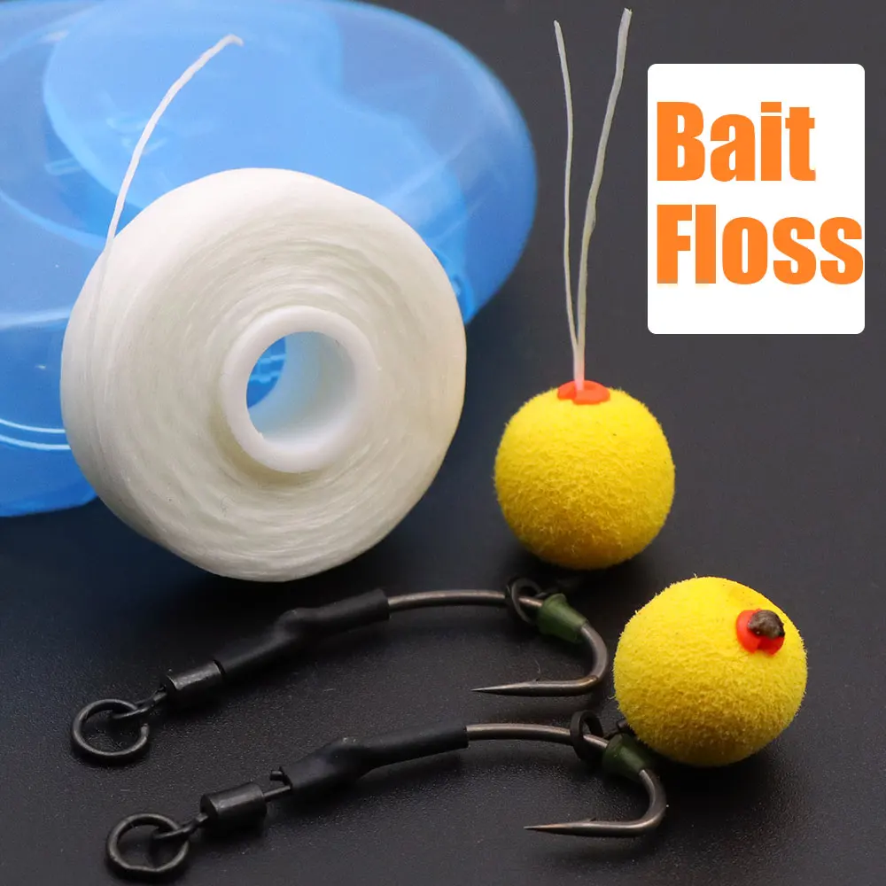 Carp Fishing Accessories Fishing Bait Floss Method Feeder Hair Rig Boilie Binding Line For Carp Coarse Fishing Tackle Equipment