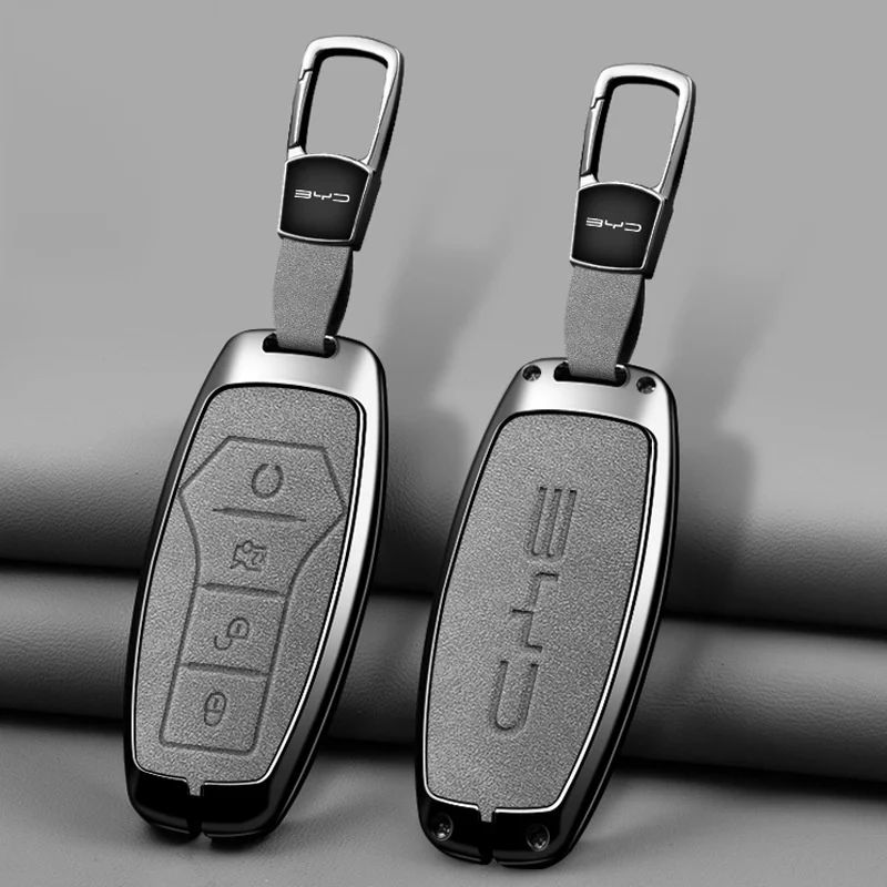 حافظة مفاتيح من سبائك الزنك للسيارة BYD Song Plus Atto 3 Han EV Yuan Tang DM 2018 Qin Seal Dolphin E2 ملحقات داخلية
