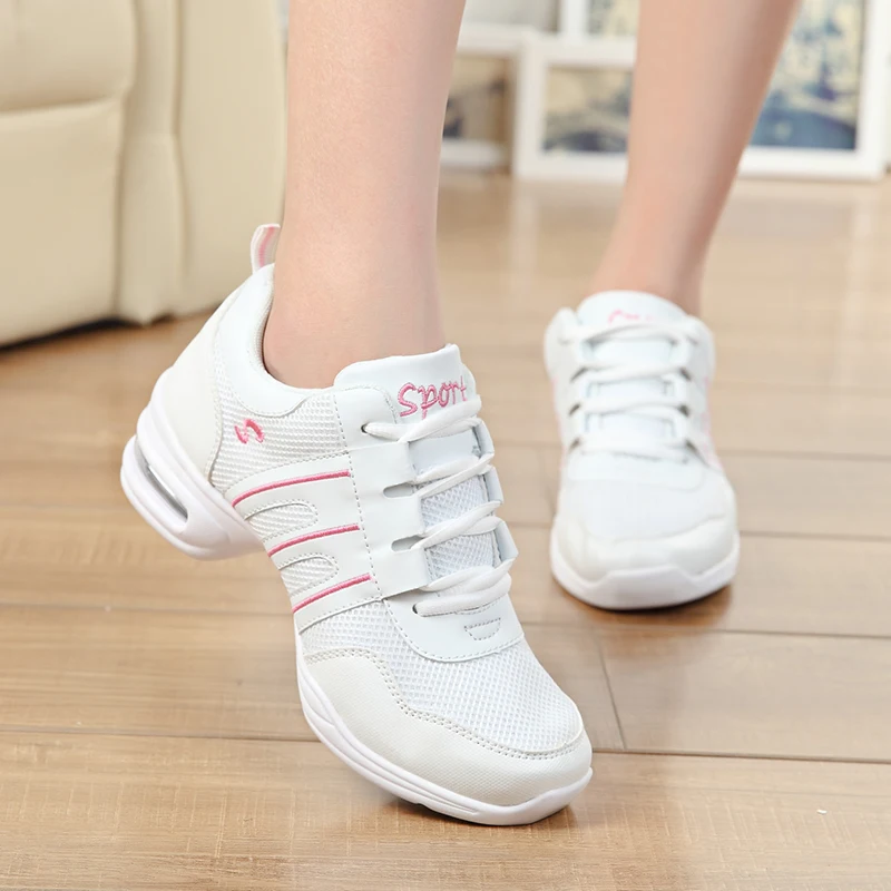 Hot New 2021 EU35-44 Sports Feature Soft Outsole Breath Dance Shoes Sneakers for Woman Practice Shoes Modern Dance Jazz Shoes