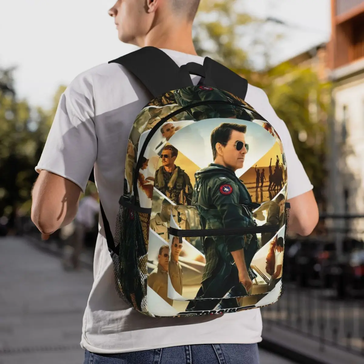 トップガンマーベリックゲーム学生バックパックスクールバッグハイキング旅行デイパック男の子女の子ファッションランドセルショルダーバッグ
