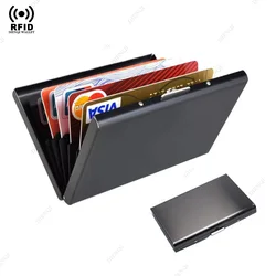Rfid Card Metal Slim Wallet for Men Credit Card Holder Bifold Mini Wallets Male Purse Porte Carte Short Bi-Fold Choice Valet