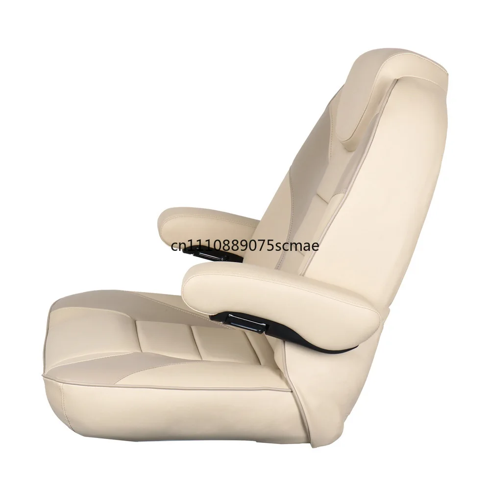 Marine Driver's Chair, Luxury Yacht RV Backrest Armrest Adjustable Driver's Chair Anti-UV Seat, Yacht Accessories