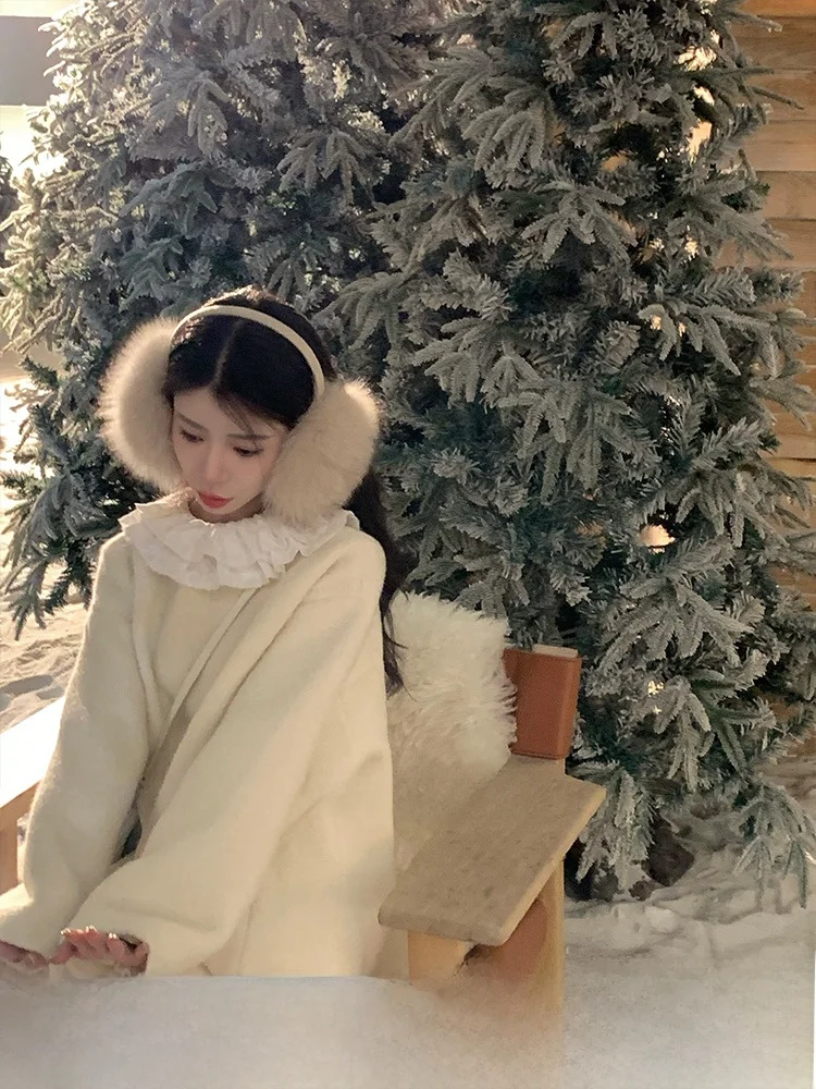 

Комплект из шерстяного пальто и топа с цветочным декором для блогеров: женское шерстяное пальто с длинными рукавами, зимний наряд