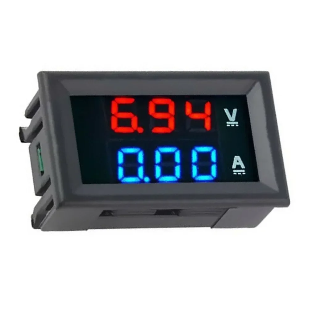 Voltage Amps Power Meter Voltmeter Ammeter W/Connecting Line 100% Brand New 3 Digit DC 100V 10A Digital Dual LED