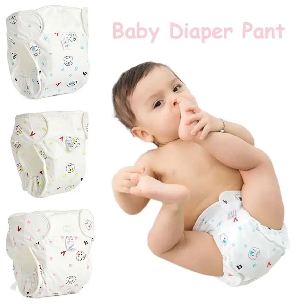 Cotton Baby Diaper Pant Washable Bear Cloth Baby Training Pants Underwear Nappy Changing Infants Nappies Baby