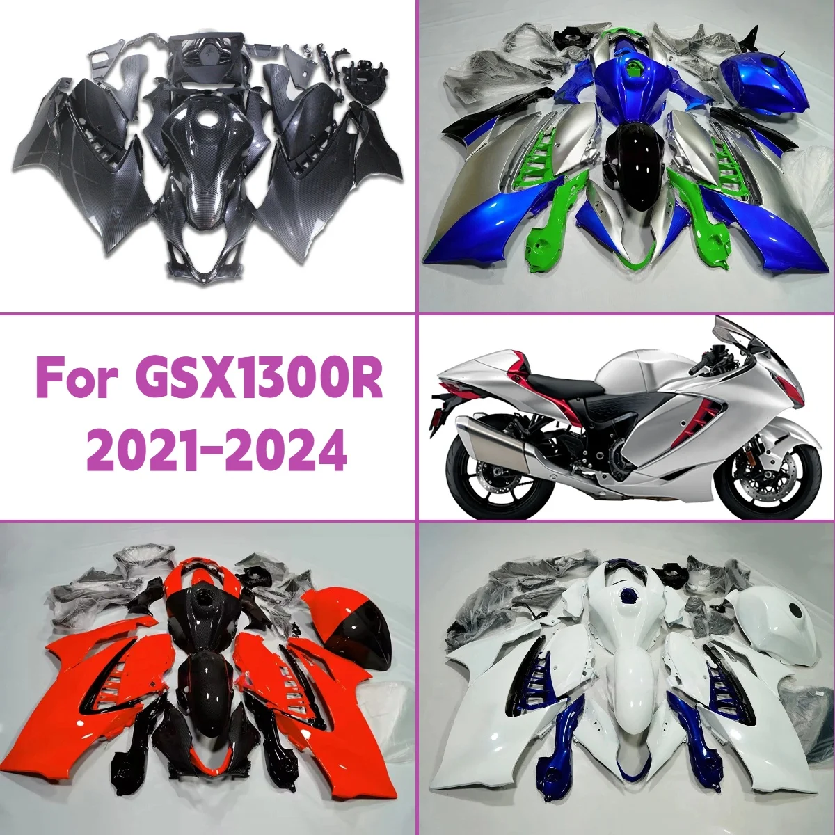 

For 2021-2024 Suzuki GSX1300R Motorcycle Plastic Part Body Kit Fairings 21-24 GSX 1300R Easy Install Fairing Set