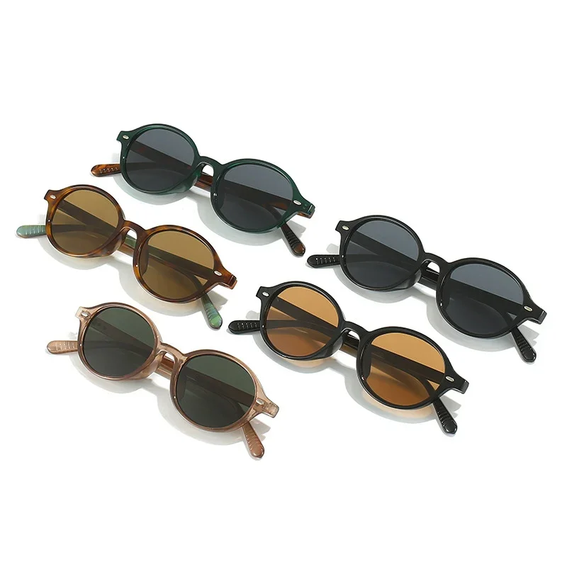 Occhiali da sole ovali piccoli retrò per donna uomo rivetti Shades Fashion Eyewear occhiali da sole di lusso UV400 marca Oculus donna Gafas y2k