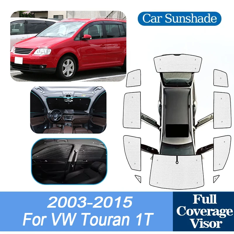 For Volkswagen VW Touran 1T Accessories 2010 2012 2014 2003-2015 Car Window Cover Aluminum Foil SunShade UV Protector Accesorios