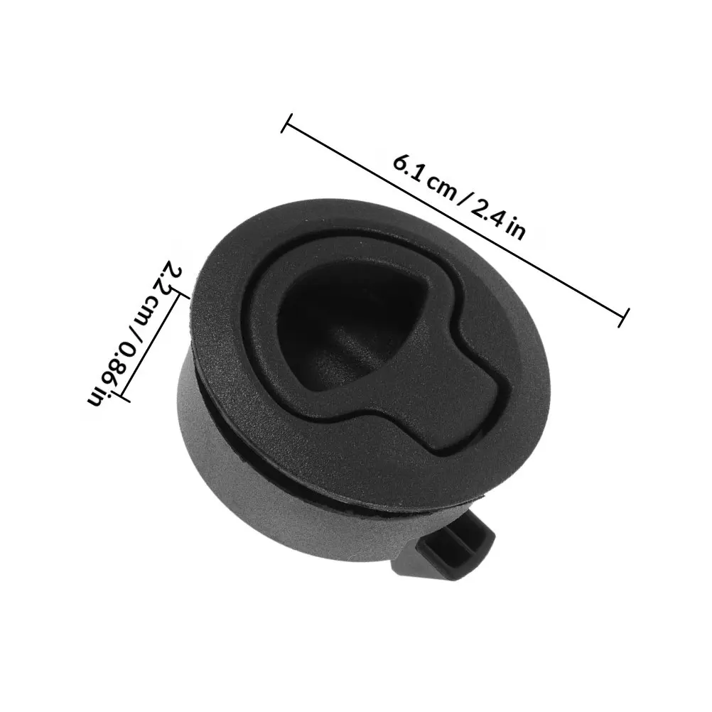 3Pcs Rv Cabinet Lock Flush Pull Round Head Latch Secure Closure Heavy Duty Marine Boat Deck Hatch Hardware Boat Cabinet Latch