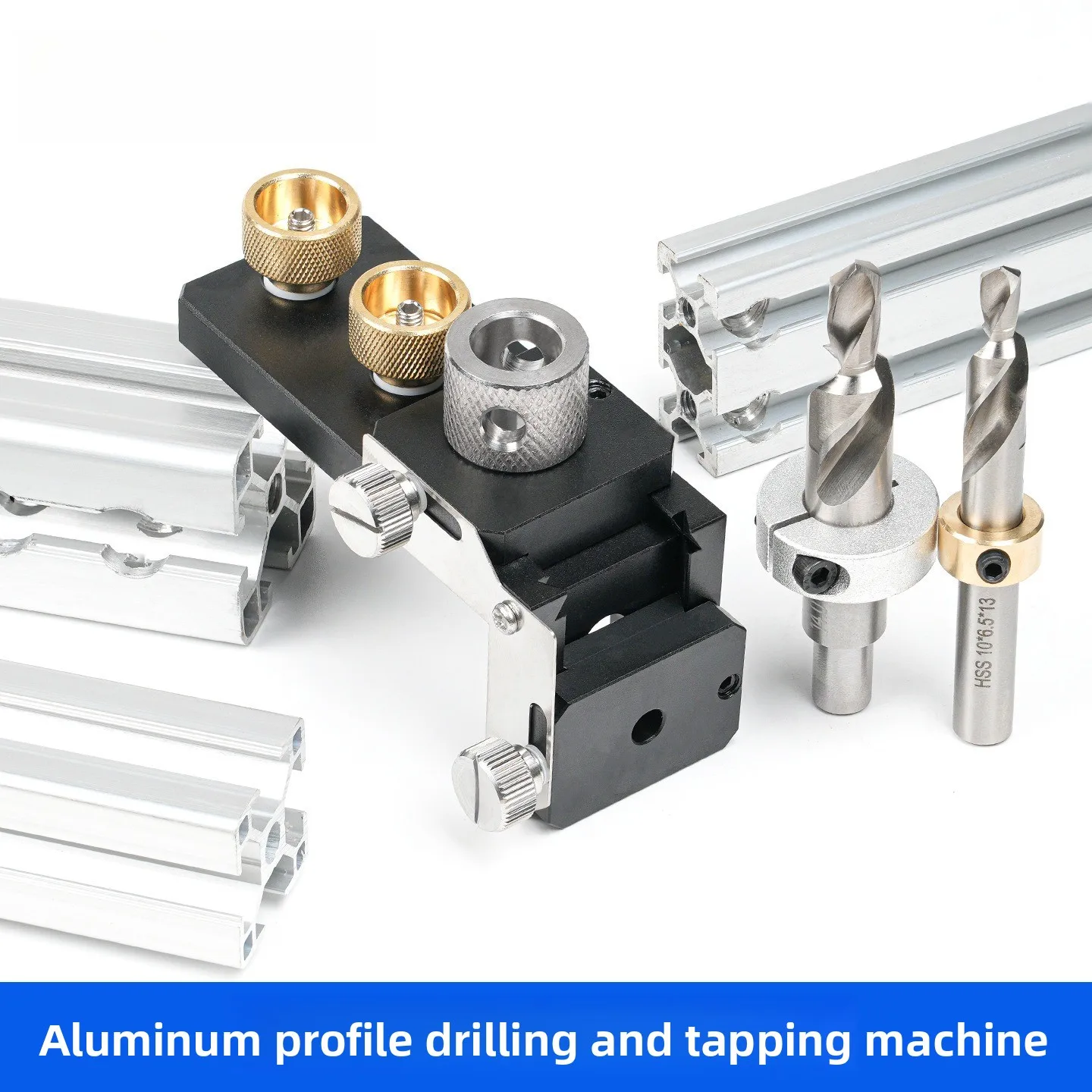 Aluminum Profile Drilling Jig, 20 30 40 Extrusion Locator, Countersink Drill Guide for L-Shaped Connection DIY