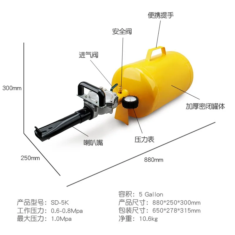 Portable Tubeless Tire Fast Air Filling Sealing Device Multifunctional Emergency Wheel Maintenance Fitting