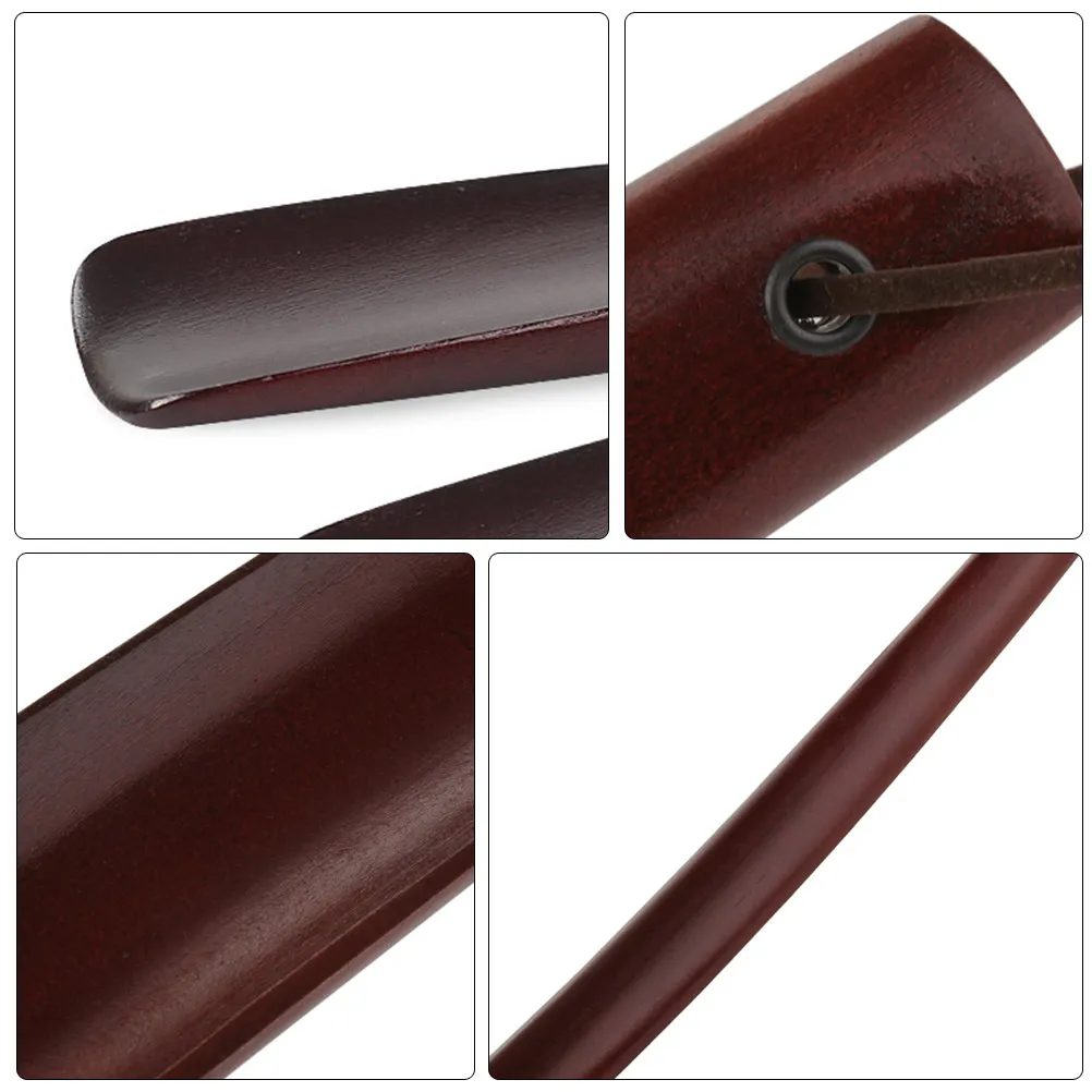 

Extra Long Solid Wood Shoehorn Natural Finish Ergonomic Design Shoe Lifter for Seniors High Heels Footwear Easy Shoe