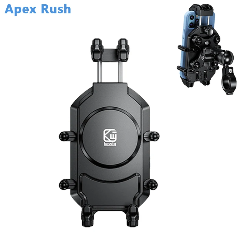 

Apex Rush Motorcycle phone holder With shock absorber High-speed safety lock anti-theft lock Suitable for Motorcycle Bike
