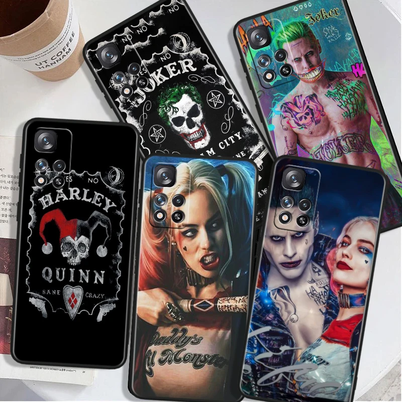 

Harley Quinn Clown For Xiaomi Redmi Note 13 12 11T 11E 11S 10T 10S Turbo Pro Plus Max Lite Black Soft Phone Case