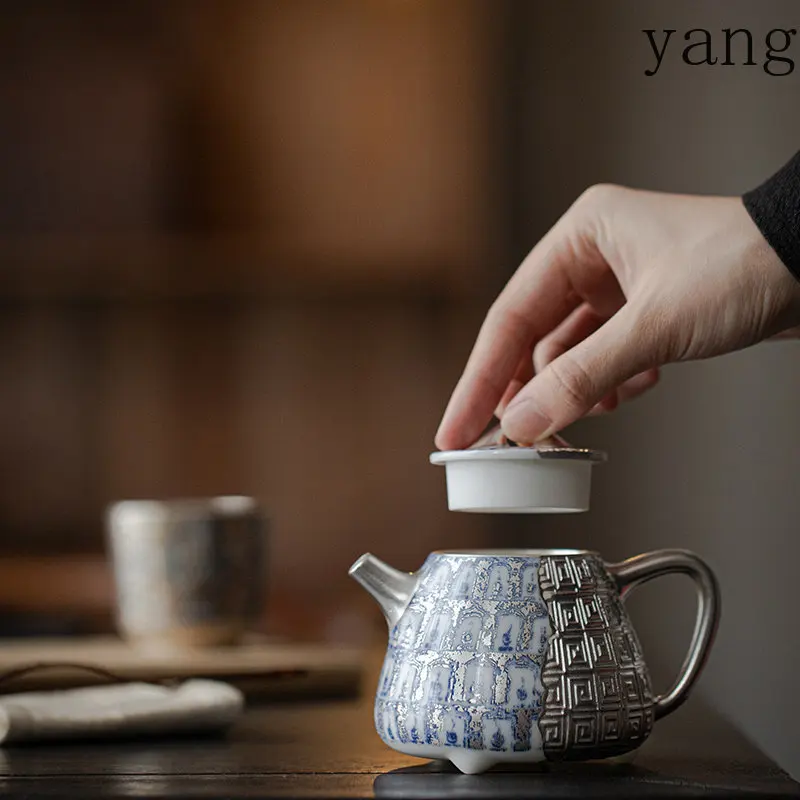 CX Pure Hand-Painted Ten Thousand Buddha Teapot Chinese Tea Separation Teapot