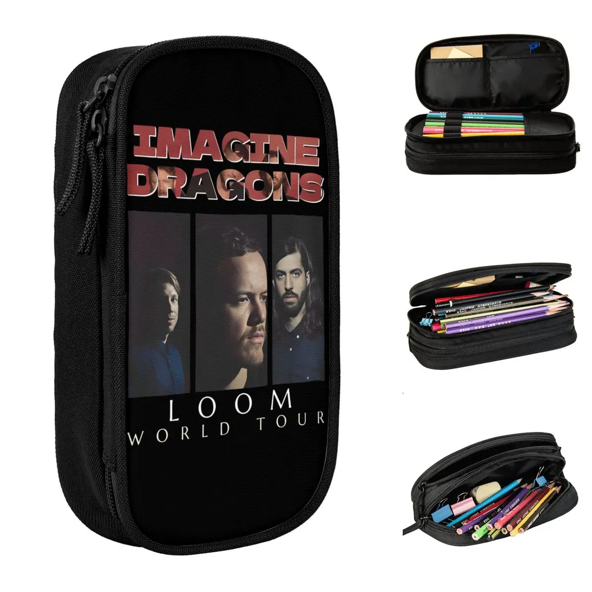 

Imagine Dragons Band Loom World Tour 2025 Merch Pencil Case Large-capacity Office Supplies Pencilcase Perfect Gifts