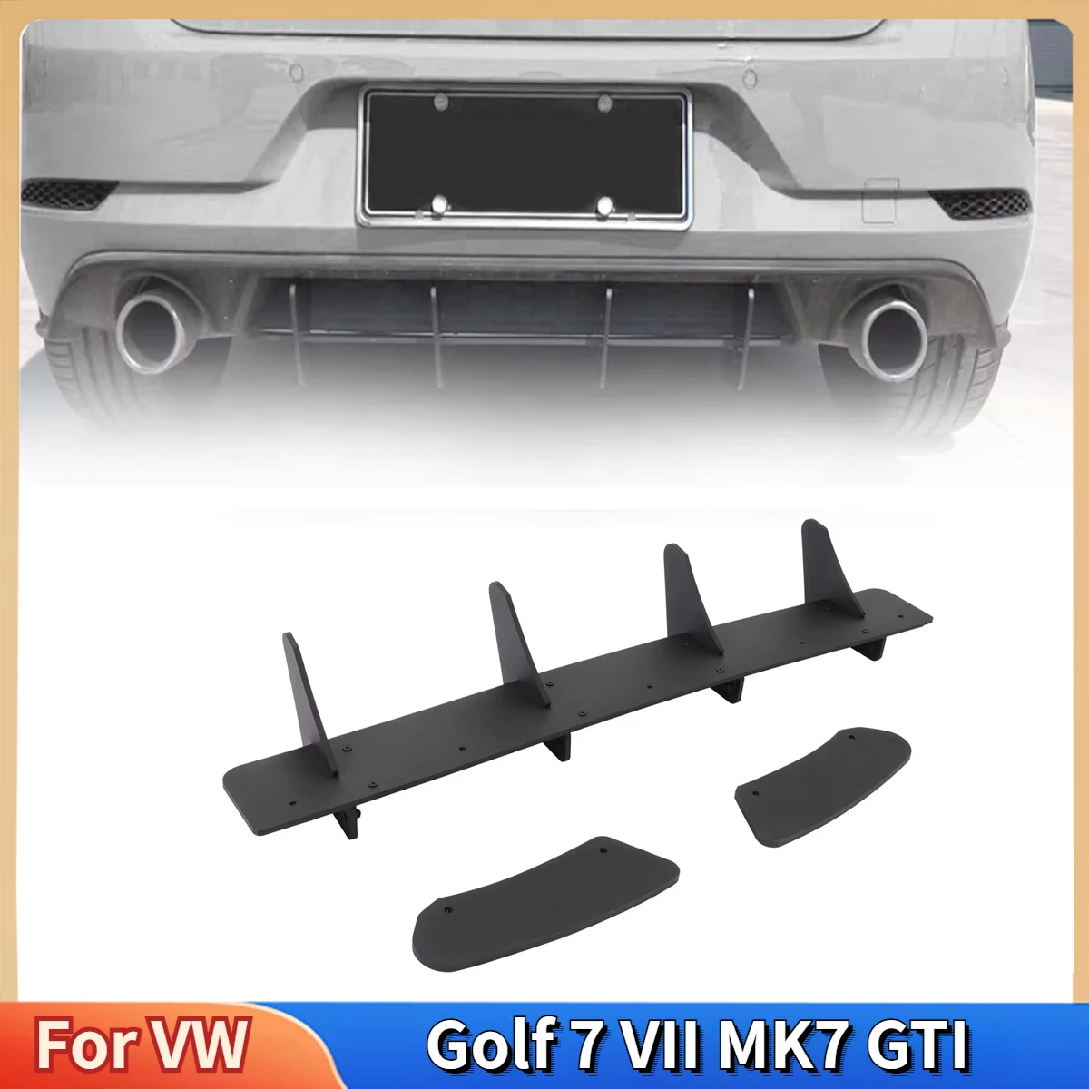 Per Volkswagen Golf 7 VII MK7 GTI paraurti posteriore Spoiler posteriore tetto labbro diffusore Splitter Valance Spoiler Bodykit accessori Tuning