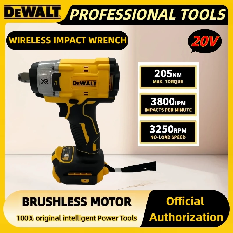 

Dewalt 3250RPM 205N.m Cordless Electric Wrench Brushless Impact Wrench High Torque Power Repair Tool Intelligent electric tool