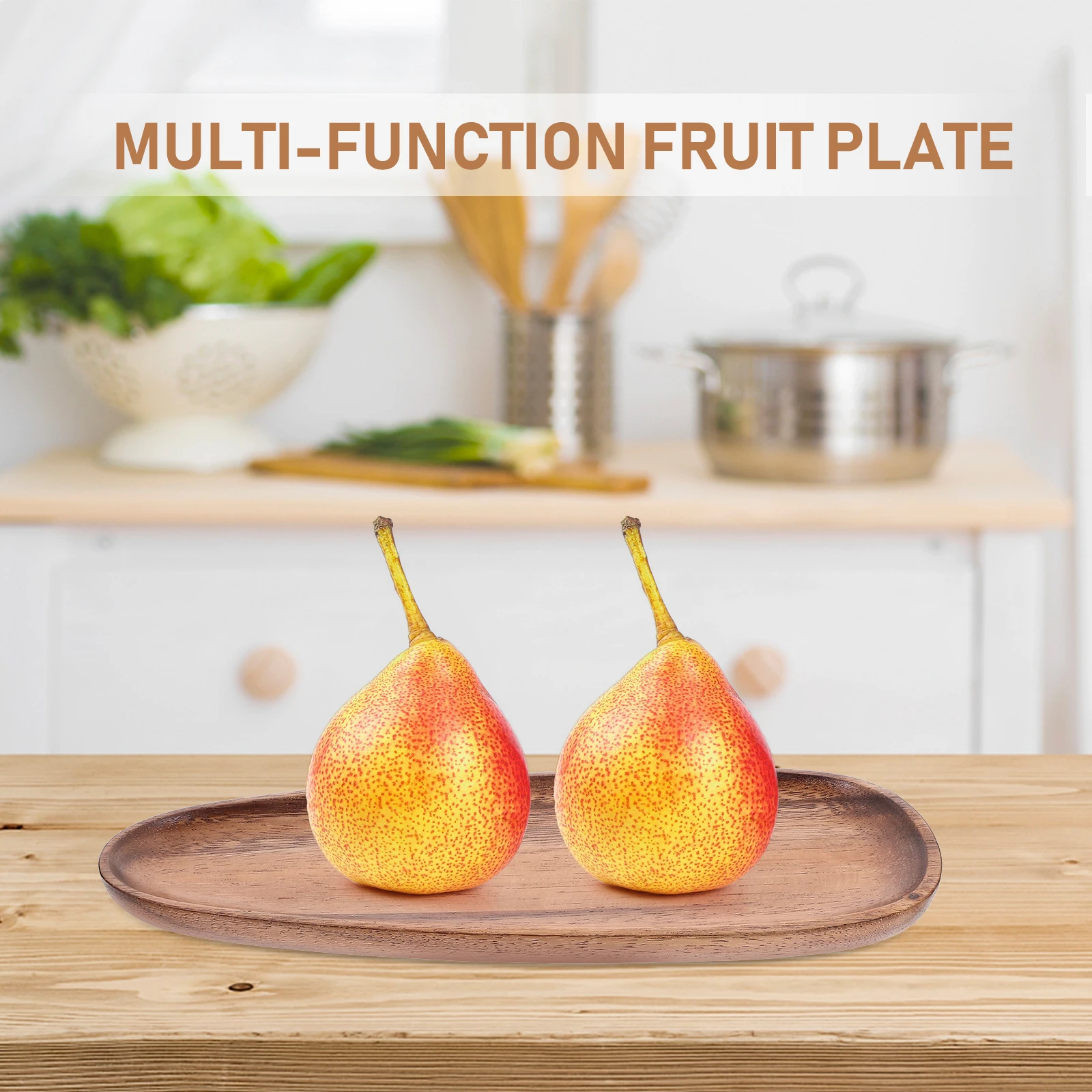 

Irregular Acacia Wood Tray 30x12x2 cm Fruit Snack Plate Versatile Home Kitchen Bar Restaurant Use Easy Clean Wooden