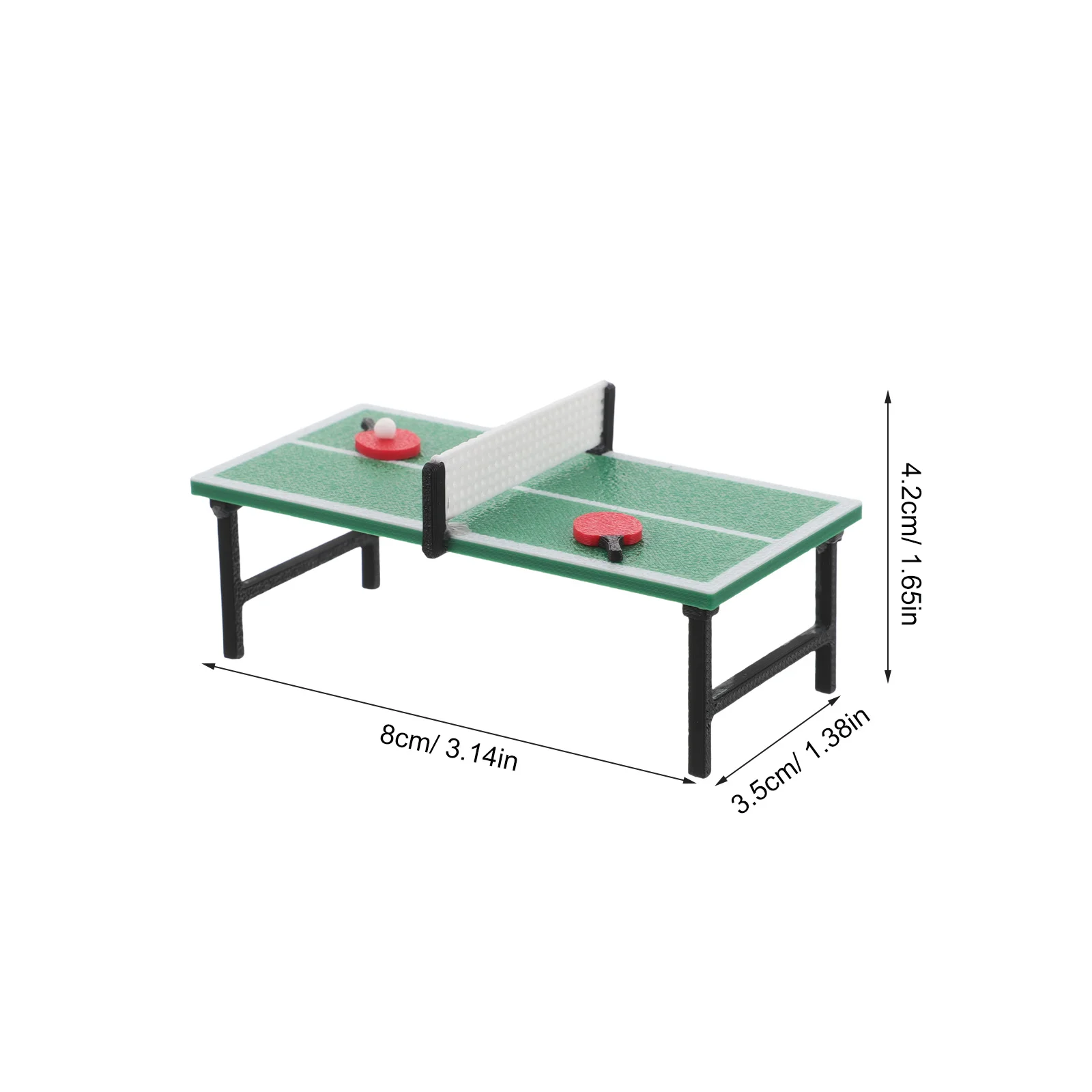 1 Zestaw Miniaturowy Zestaw do Tenisa Stołowego Realistyczny Design Mini Dom Sprzęt Sportowy Replika DIY Meble do Domku dla Lalek Stół