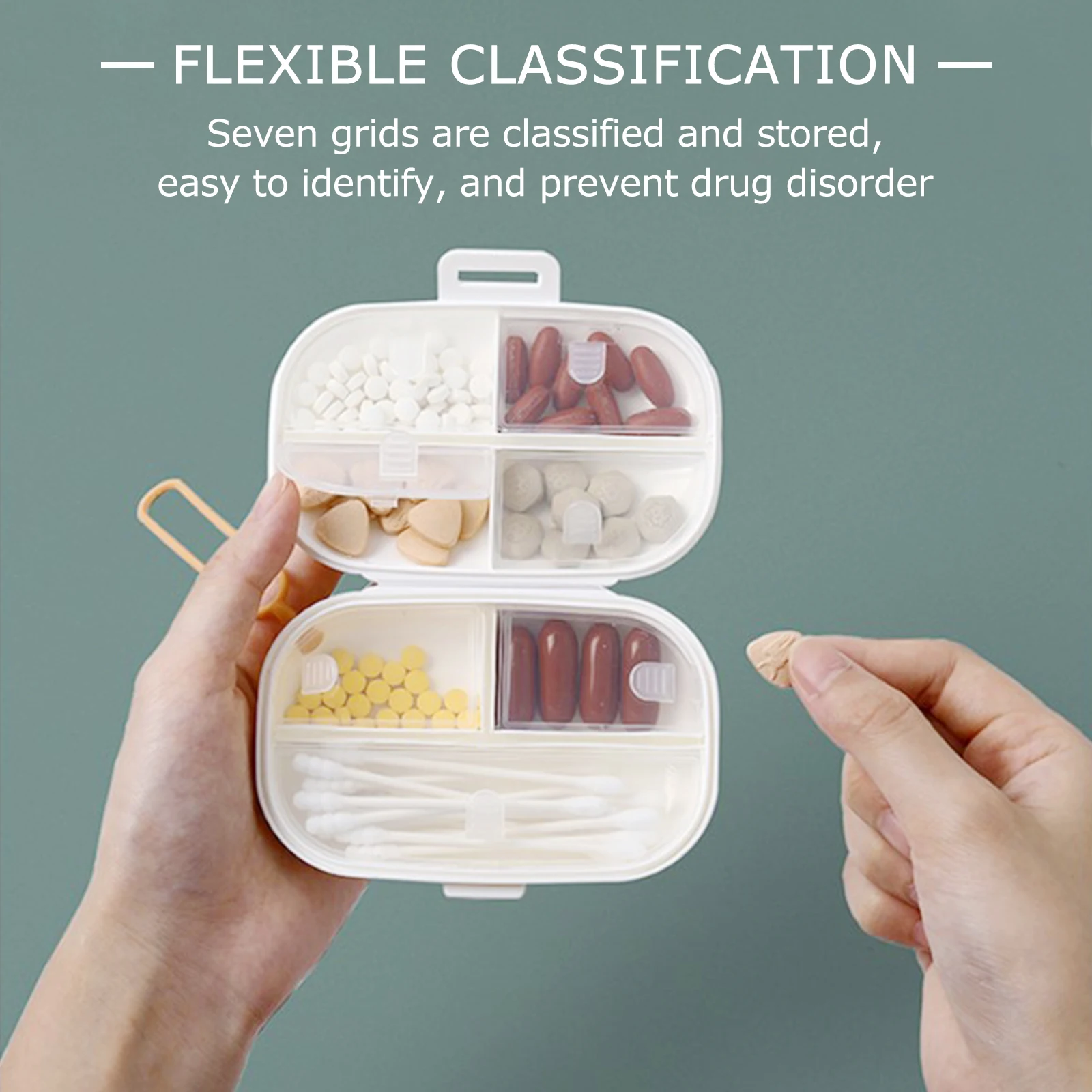 

Medicine Storage Case Portable Mini Organizer For Outdoor Travel Pill Holder Compact Lightweight Durable Case Accessory