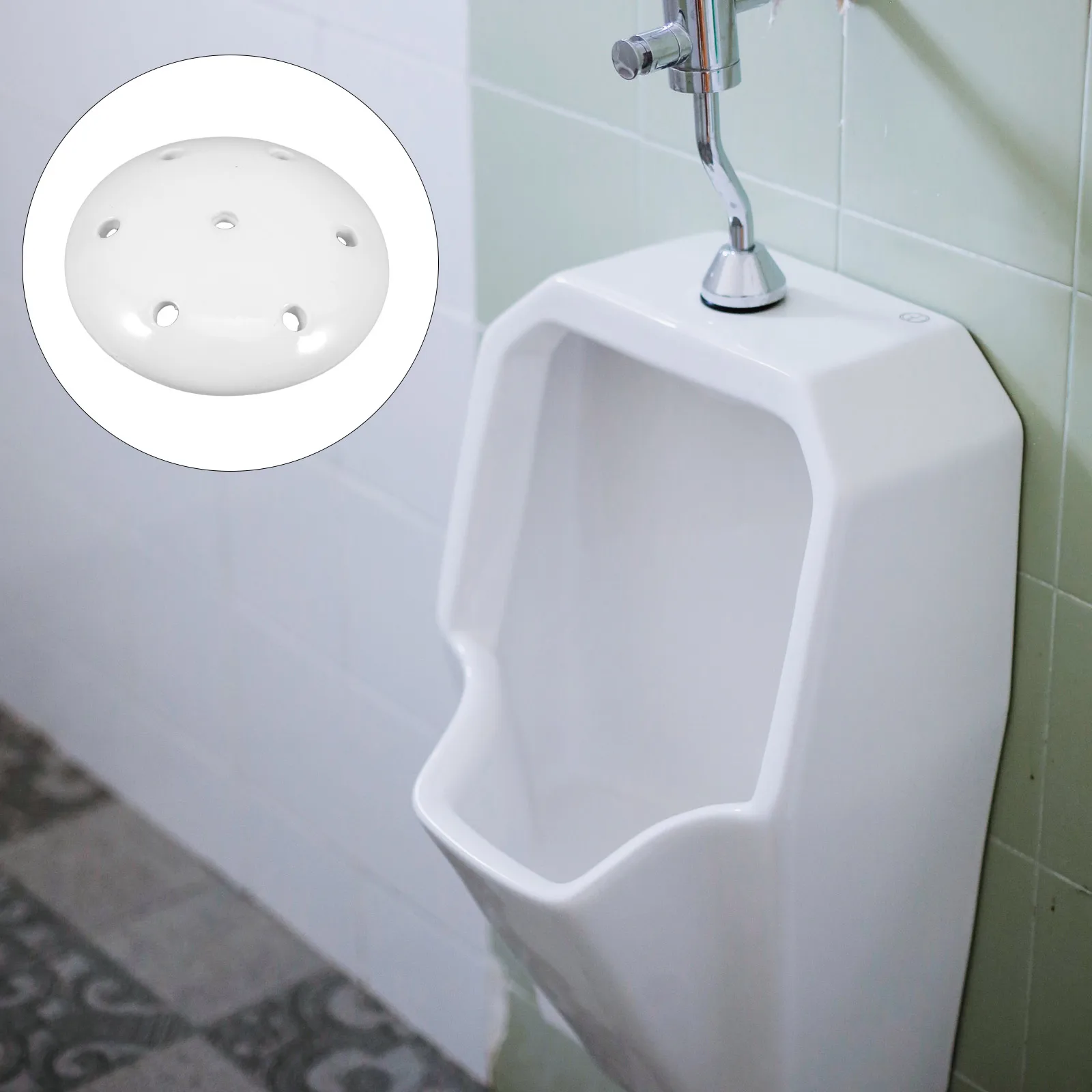 

Ceramic Urinal Strainer Holes Stopper Splashproof Drain Cover Urinal Smell Filter Lid Replacement for Bathroom Home