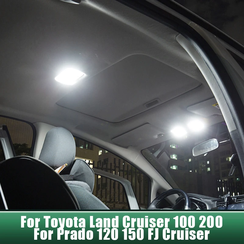 

Car Interior LED Vanity Mirror Lamps ​Dome and Trunk Light For Toyota Land Cruiser 100 200 LC100 LC200 FJ Cruiser Prado 120 150