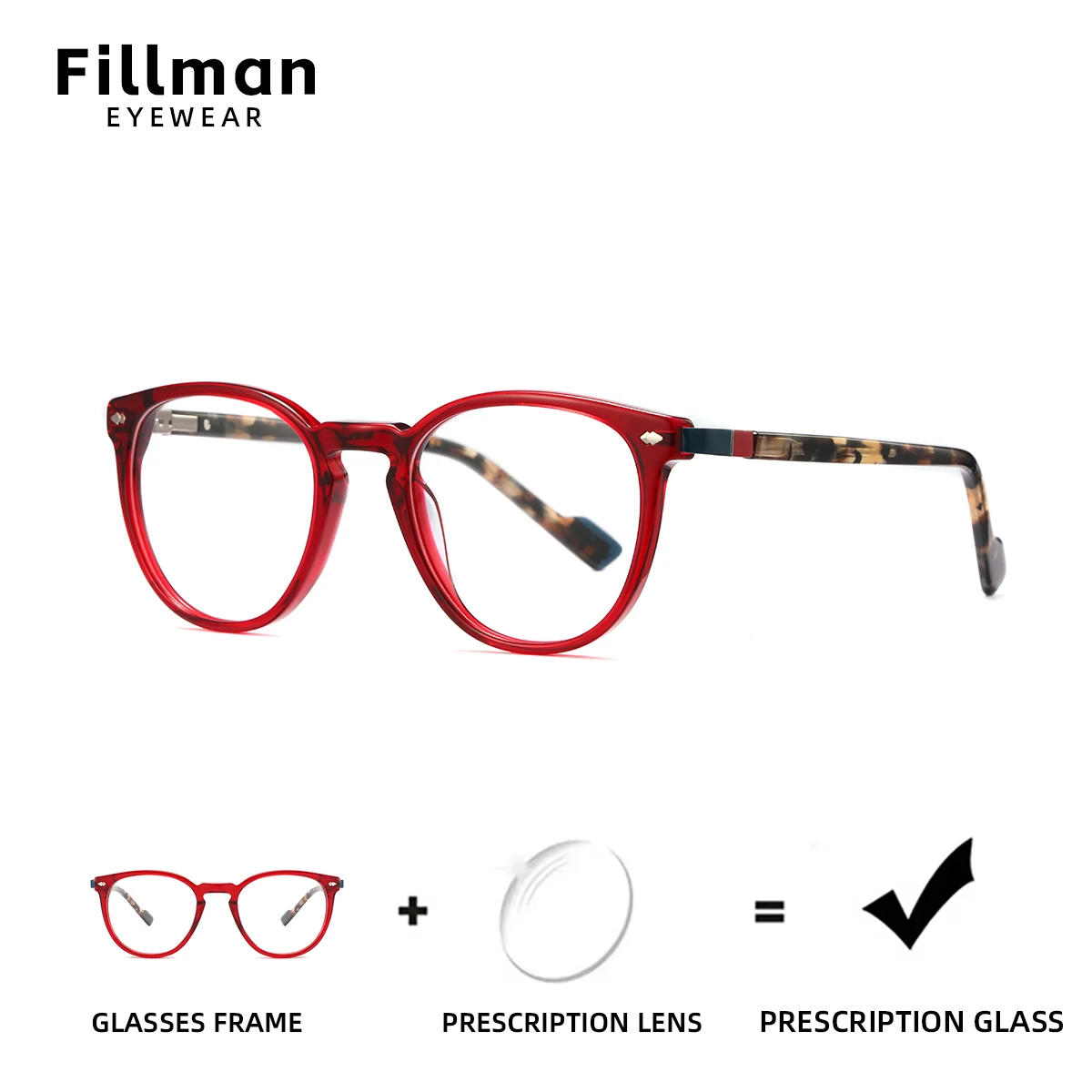 Fillman Round prescription glasses men women Acetate myopia glasses Optical Eyeglasses reading glasses eyewear trends glasses